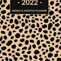🍥(Reading)-[Online] 2022 Weekly & Monthly Planner Cheetah Leopard Print Cover Pocket-sized 🍥