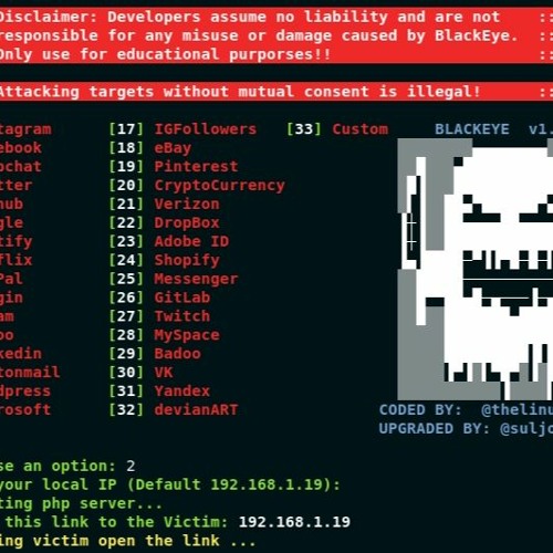 Download Blackeye Tool: The Ultimate Phishing Solution with 38 Templates