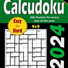 Read ebook [▶️ PDF ▶️] 2024 Calcudoku: 366 Easy to Hard (9x9) Puzzles