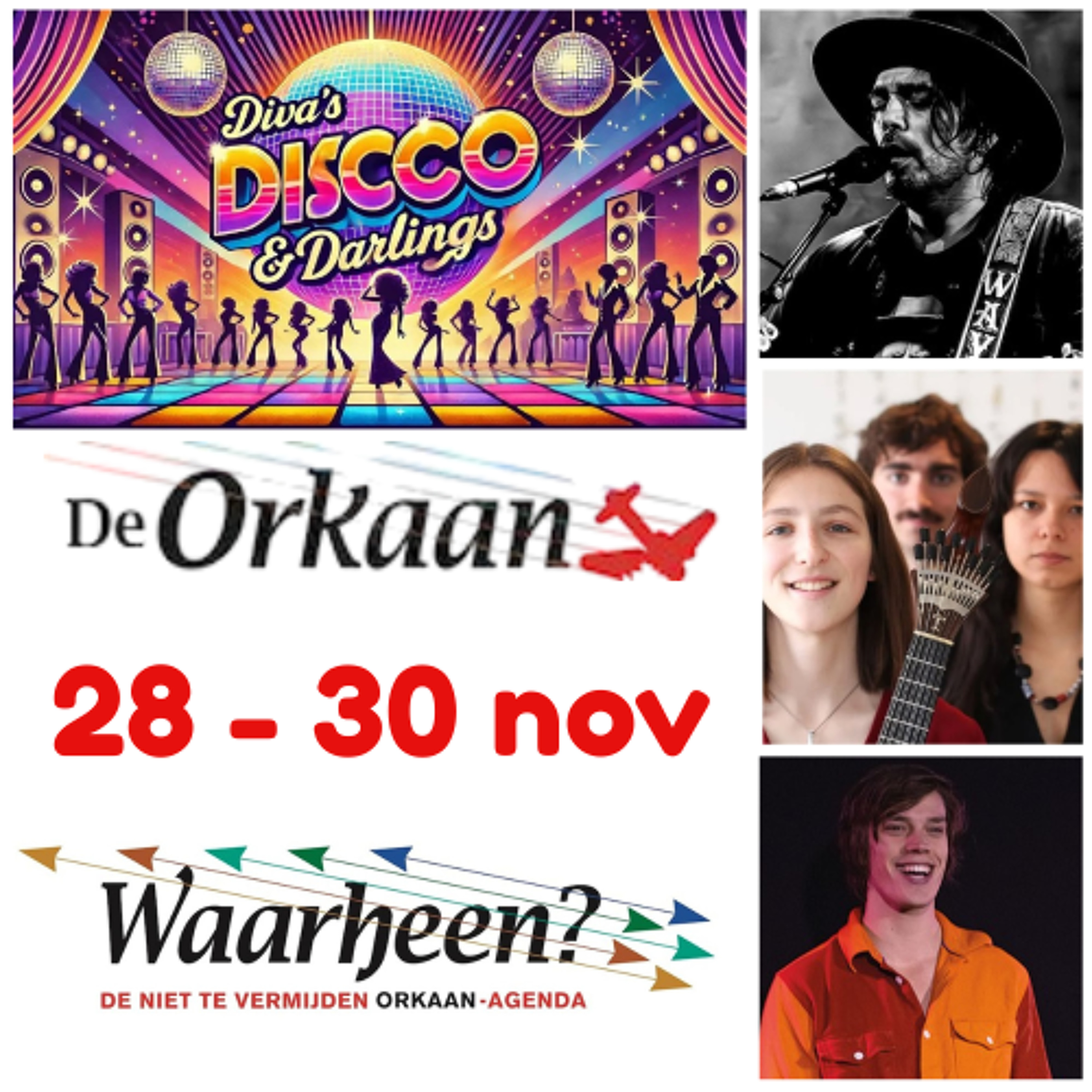 Waarheen - Zaanse uitgaanstips van De Orkaan (28 -30 november)