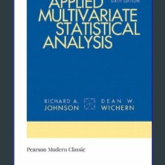*DOWNLOAD$$ ⚡ Applied Multivariate Statistical Analysis (Classic Version) (Pearson Modern Classics