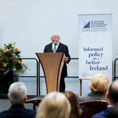 President Higgins delivers the Economic and Social Research Institute’s 2023 Geary Lecture