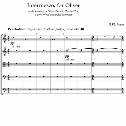 Intermezzo, for Oliver