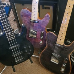 Black N Purple Teles Carvin Bass