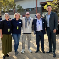 Mayor Shane Sali, Cr. Anthony Brophy, Cr. Sam Spinks & Fiona Le Cassick at Careers Day Out 2025