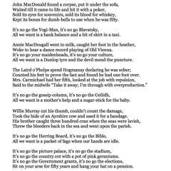 481 Bagpipe Music by Louis MacNeice