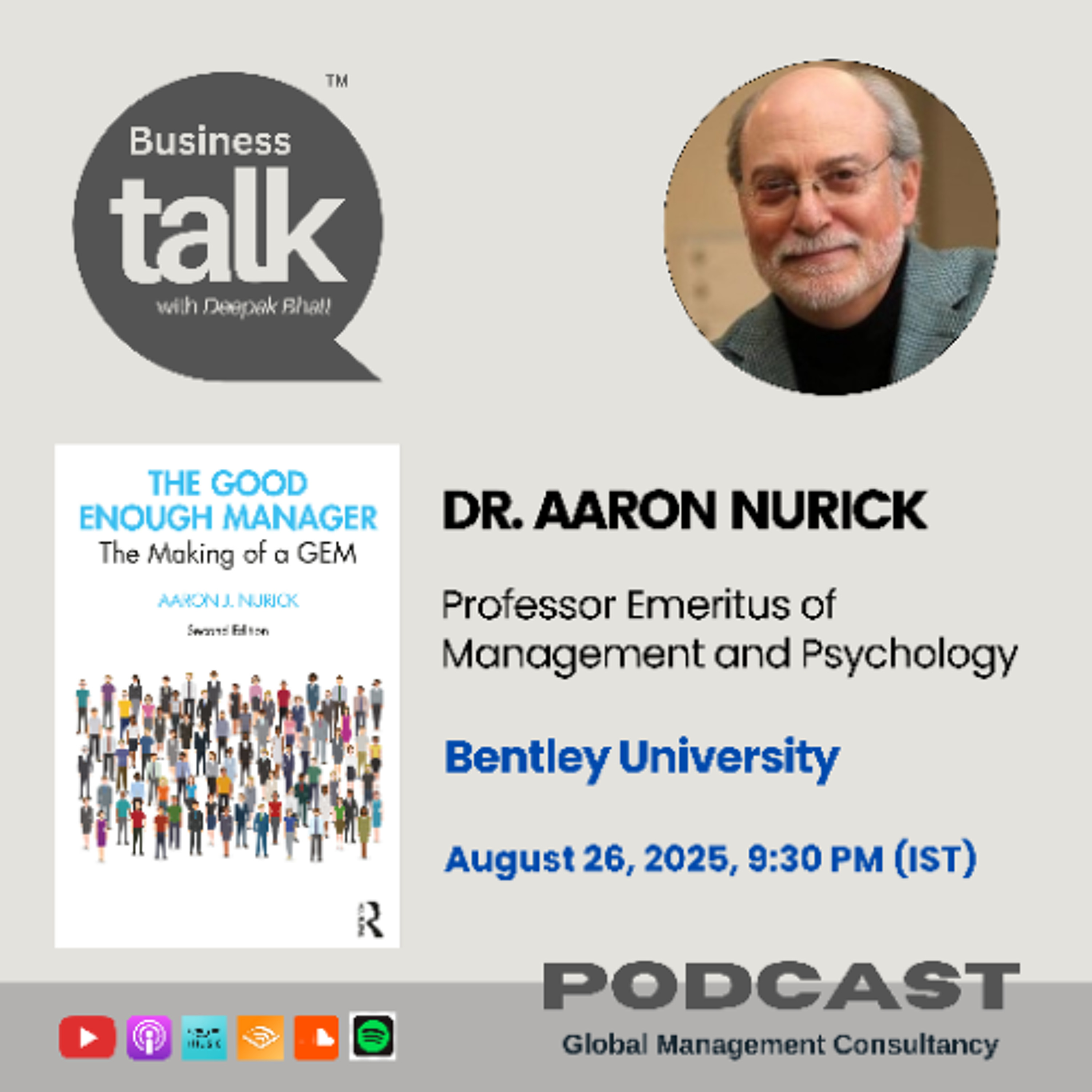What Makes a GEM Leader? Dr. Aaron Nurick on The Good Enough Manager episode artwork