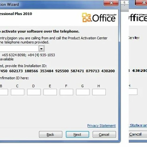 enter your confirmation id here office 2016