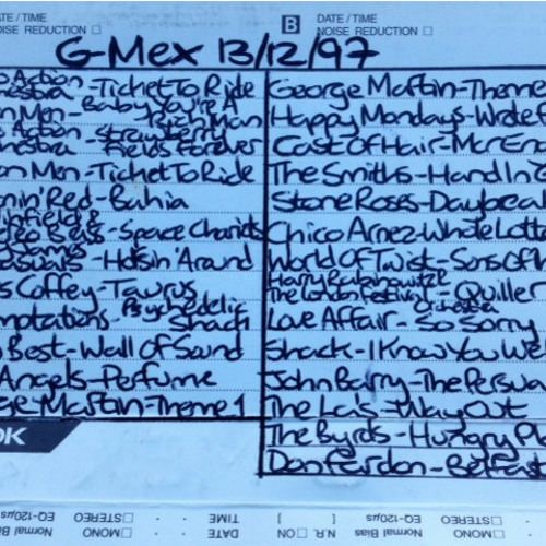 G-Mex Pre-Gig Playlist 13/12/97