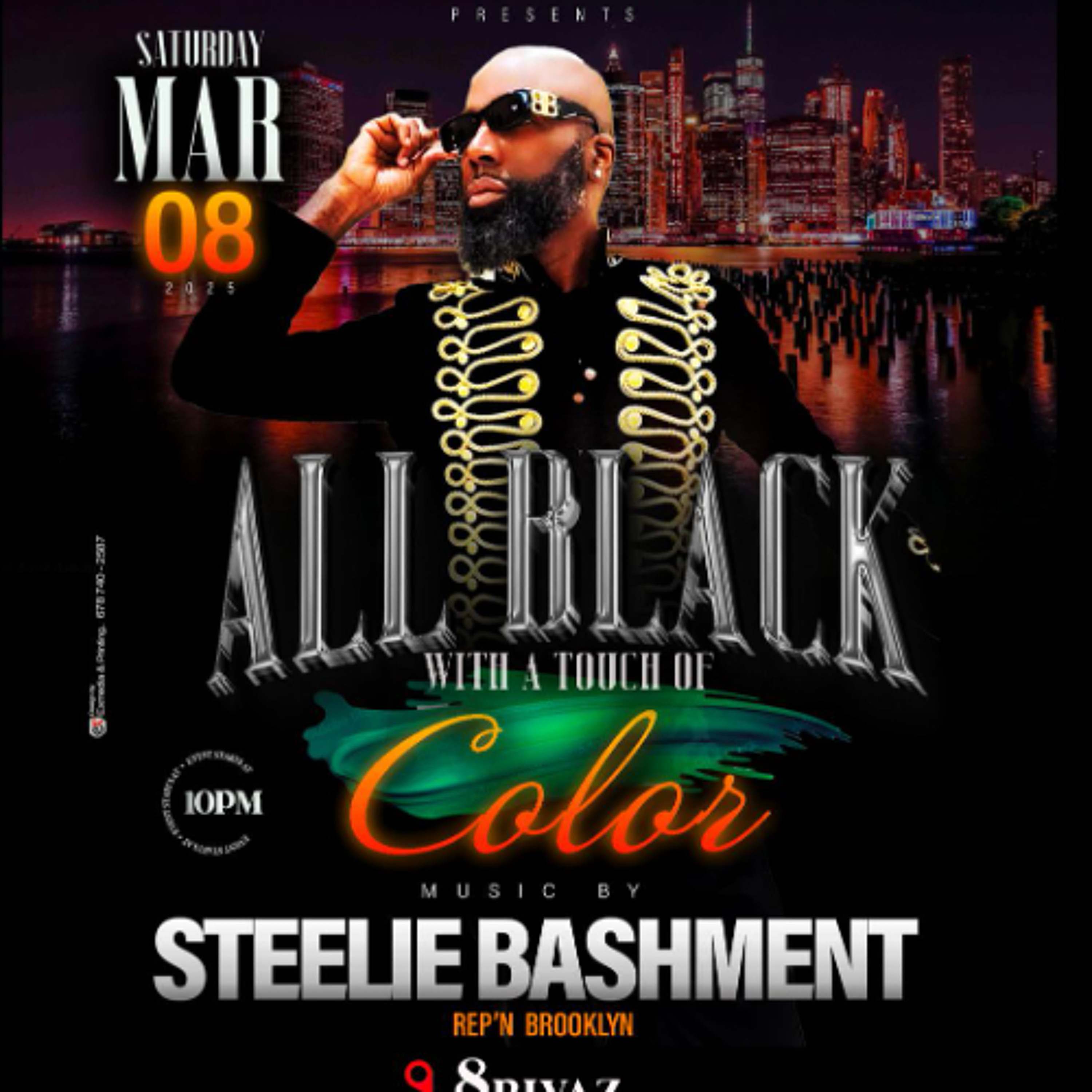 RICOVIBES ALL BLACK BIRTHDAY BASH MARCH 8th 2025 STEELIE BASHMENT JUGGLING