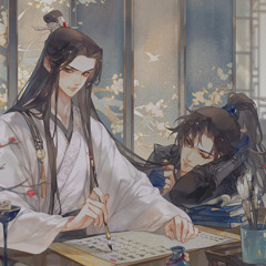 晚夜微雨问海棠Husky and his white cat Shizun 🤍