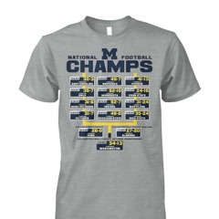 Michigan Wolverines THRILLED SCHEDULE 2L 2024 Football National Champs Shirt