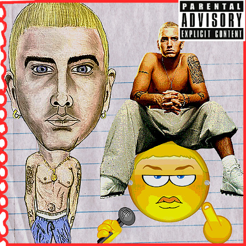 EMINEM RAPS PROD RAJEESH, Chickaslem, swim in the brim, grim with the dim, skin on the stem, trim with the whim, hymn in the gym