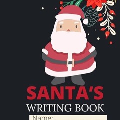 ✔read❤ Santa?s Writing Book Flowery Black Background Merry Christmass Notebook, Christmas Journa