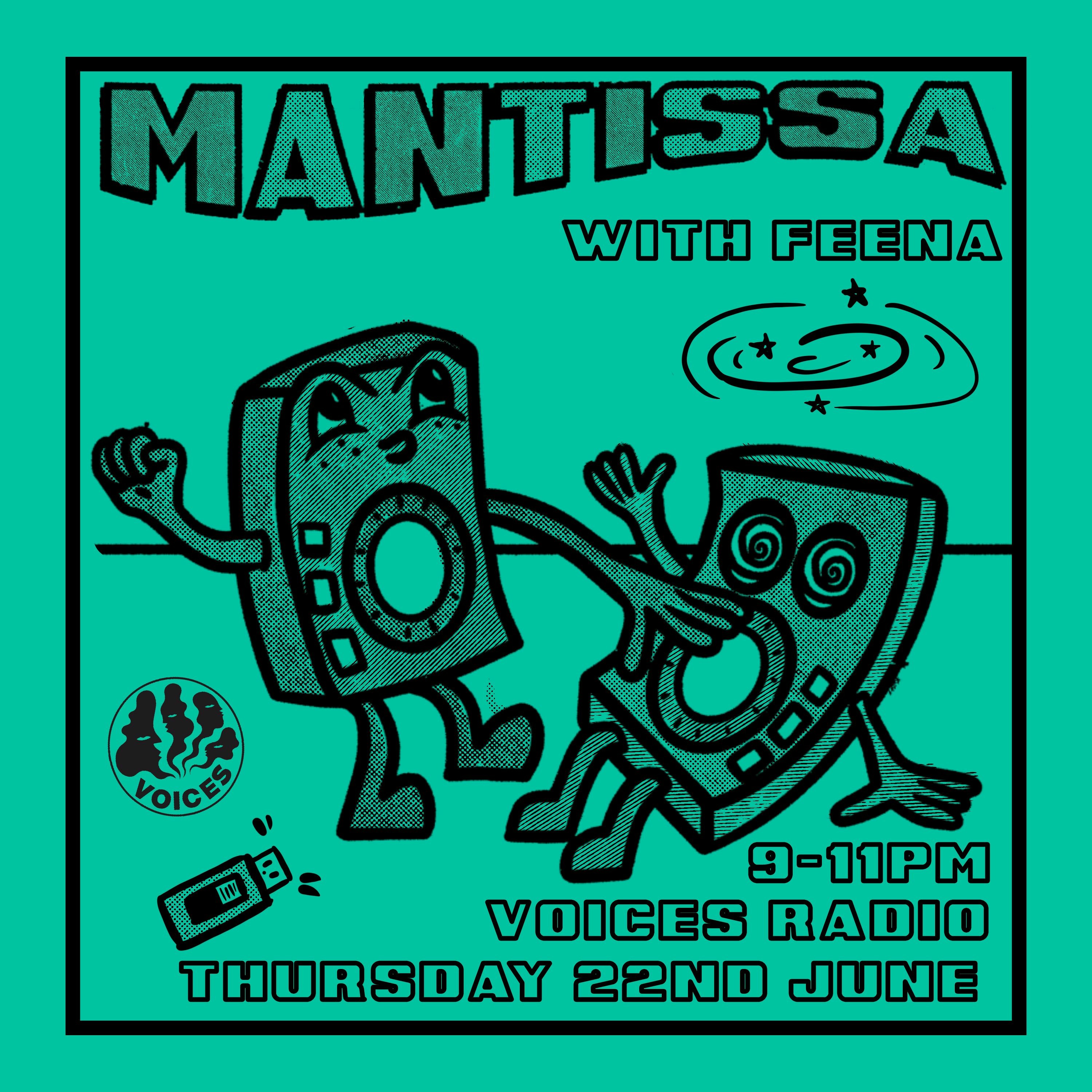Mantissa Show on Voices Radio w/ Tom Allman & Feena - June 2023 episode artwork