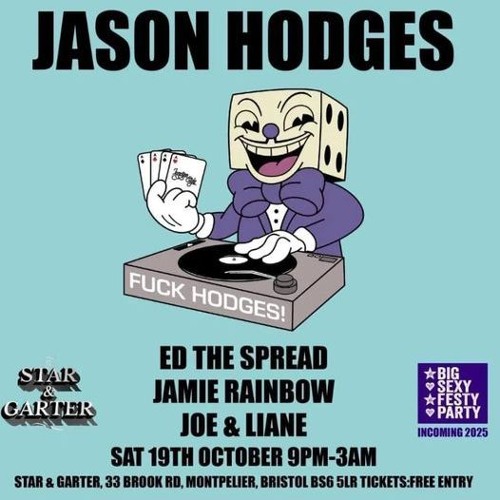Jam On It Sat 26th Oct (Star & Garter Set)- Incapable Staircase
