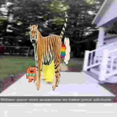 Giant Realistic Flying Tiger... There's a Beary Behind You!