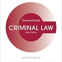 View KINDLE 📰 Criminal Law Concentrate: Law Revision and Study Guide by Jonathan Her