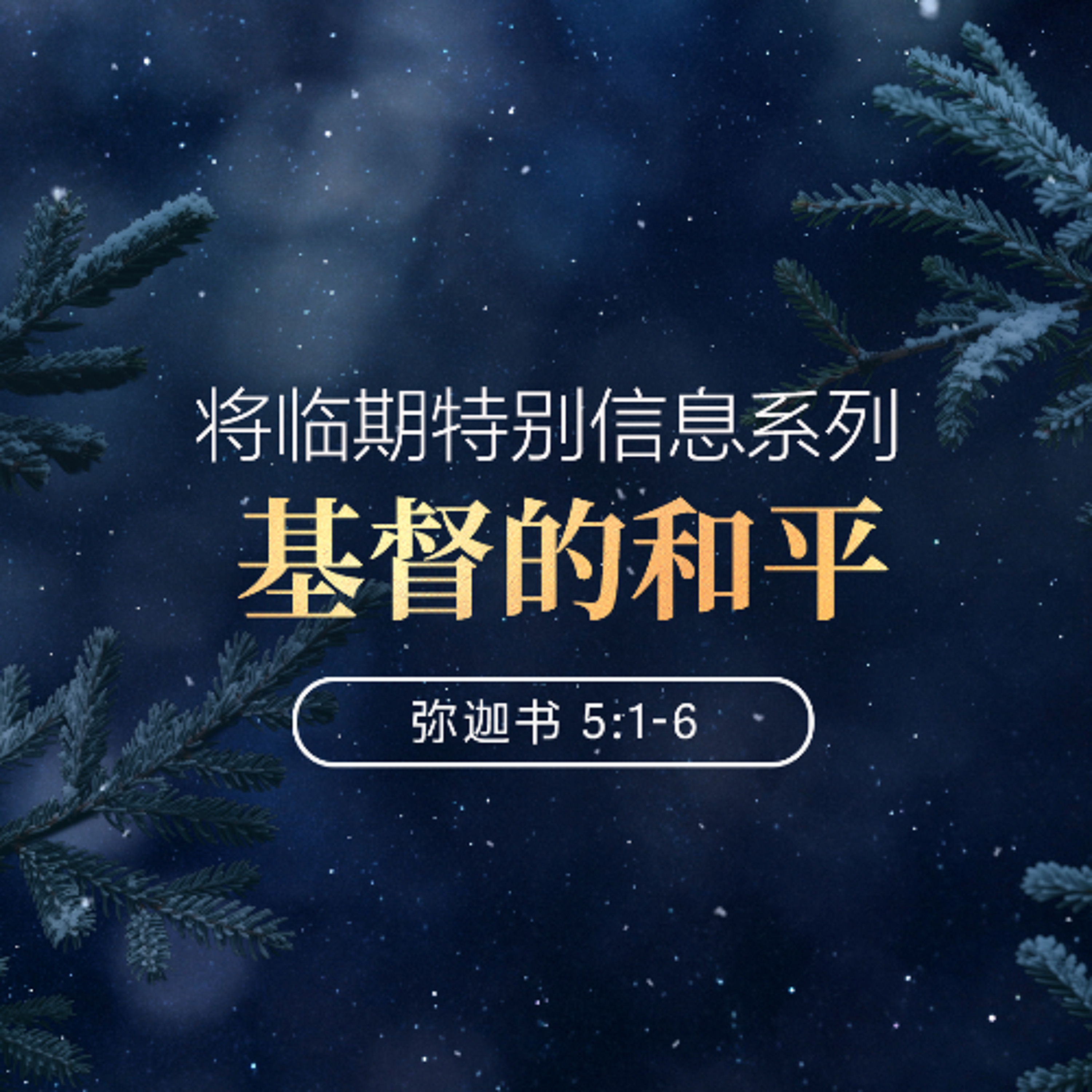 12/07/2025 【将临期特别信息】基督的和平（弥 5:1-6） —— 王唯权 牧师 episode artwork