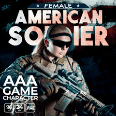 Epic Stock Media - AAA Game Character American Soldier - Female