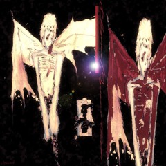 White angel with demon wings