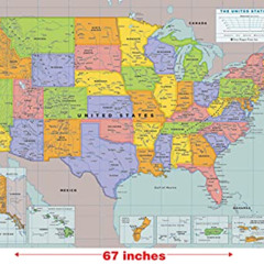 free PDF 📜 Extra-large USA Laminated Wall Map - 45'' high x 67'' wide by  Peter Paup