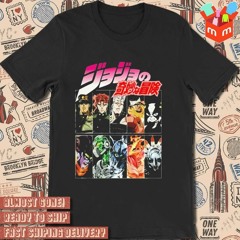 2024 Jojo’S Bizarre Adventure Stardust Crusaders Jotaro Team cartoon t-shirt