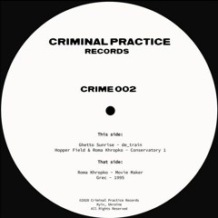 Premiere: B1 - Roma Khropko - Movie Maker [CRIME002]