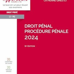 Lire Droit pénal - Procédure pénale 2024 15ed (French Edition) en version PDF h6d7Q