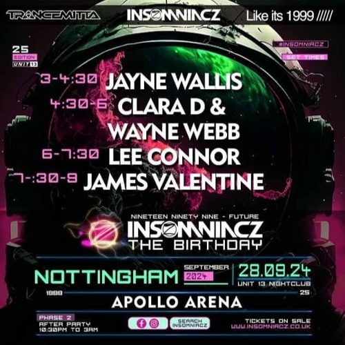 James Valentine Insomniacz Apollo Arena Closing Set