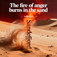 The fire of anger burns in the sand