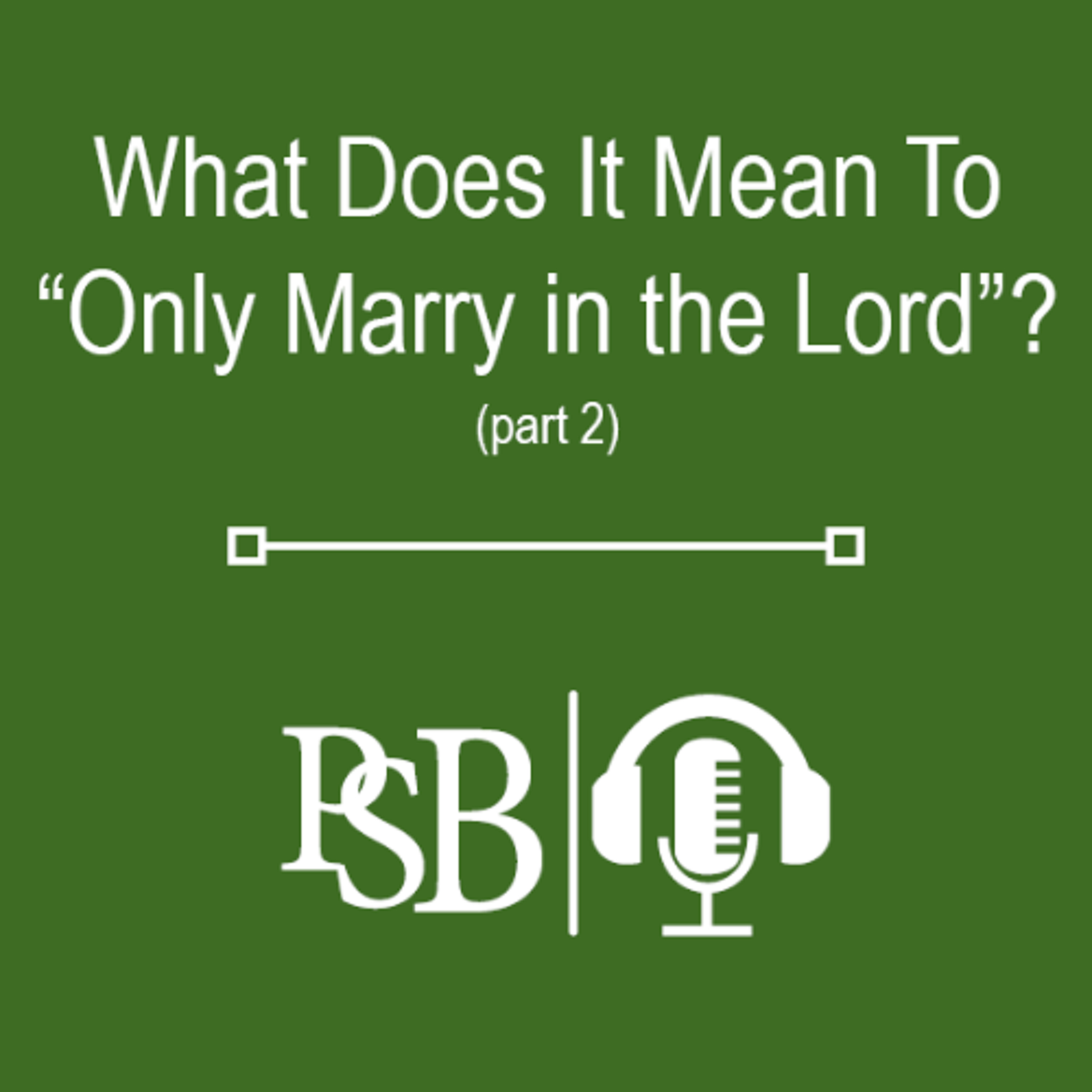 303 | What Does It Mean To "Only Marry in the Lord"?: (part 2 of 2) with Noah Martin episode artwork
