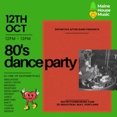 80's Dance Party - Live @ Definitive Brewing Oct 12