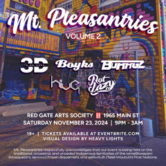 Mt. Pleasantries Vol II - BOYKS @ Red Gate 11/23/2024