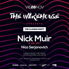 Nico Serjanovich Warm up set for Nick Muir at The Warehouse Club - Rosario