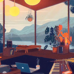 Lofi study beats "park at sunset