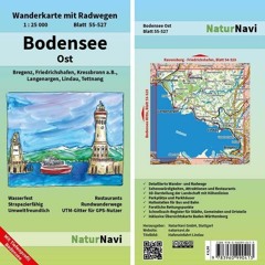 Bodensee Ost: Wanderkarte mit Radwegen. Blatt 55-527. 1 : 25 000. Lindau. Tettnang. Langenargen. K