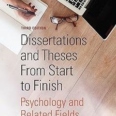 =E-book@ Dissertations and Theses From Start to Finish: Psychology and Related Fields BY: Debo