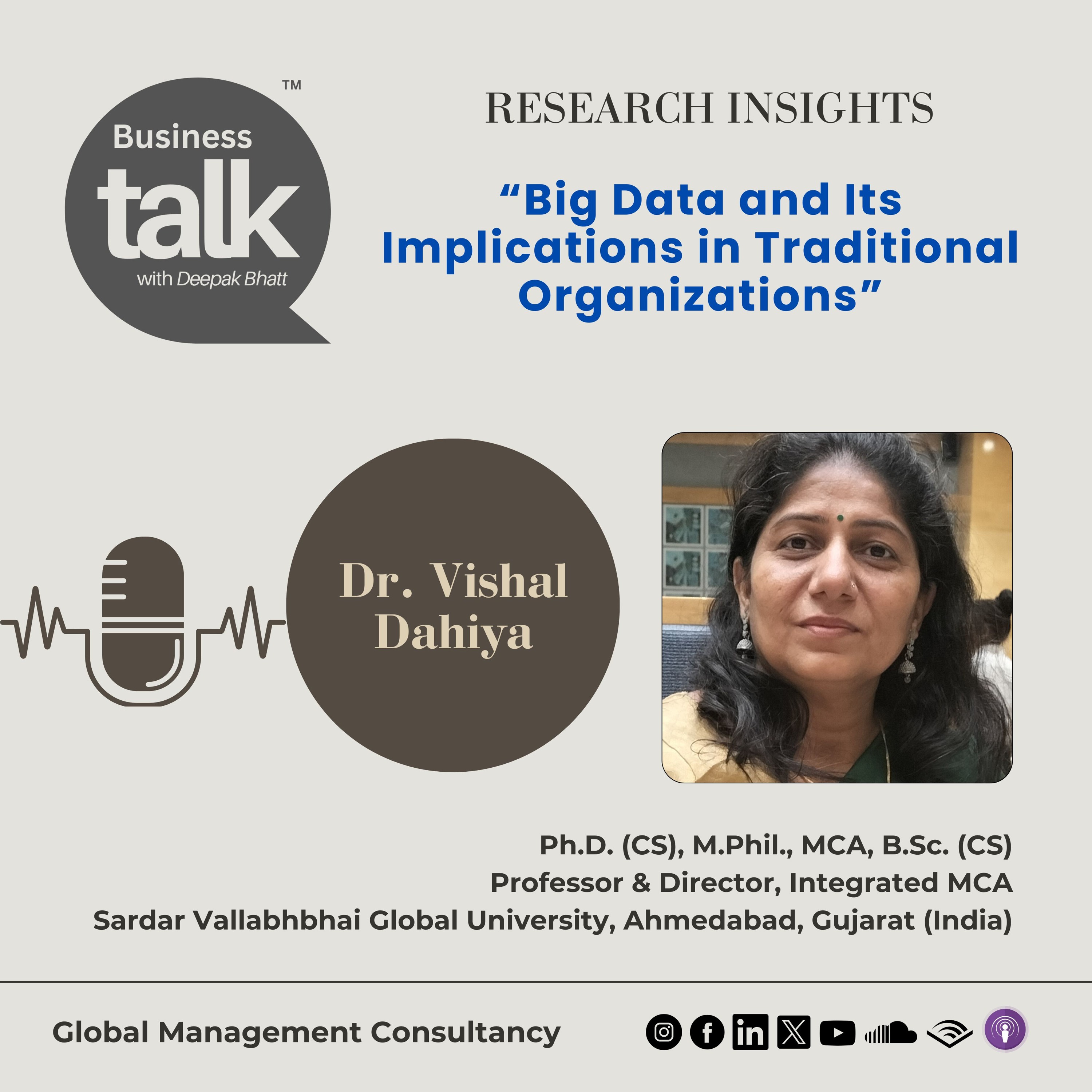 Dr. Vishal Dahiya Explores "Big Data and Its Implications in Traditional Organizations" episode artwork