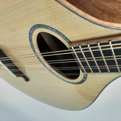 Port Orford Cedar & Claro walnut, flat top irish bouzouki