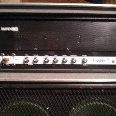 Sunn ModelT 1st gen, Bat Pharaoh fuzz, 4x12 cab with cannabis rex speakers