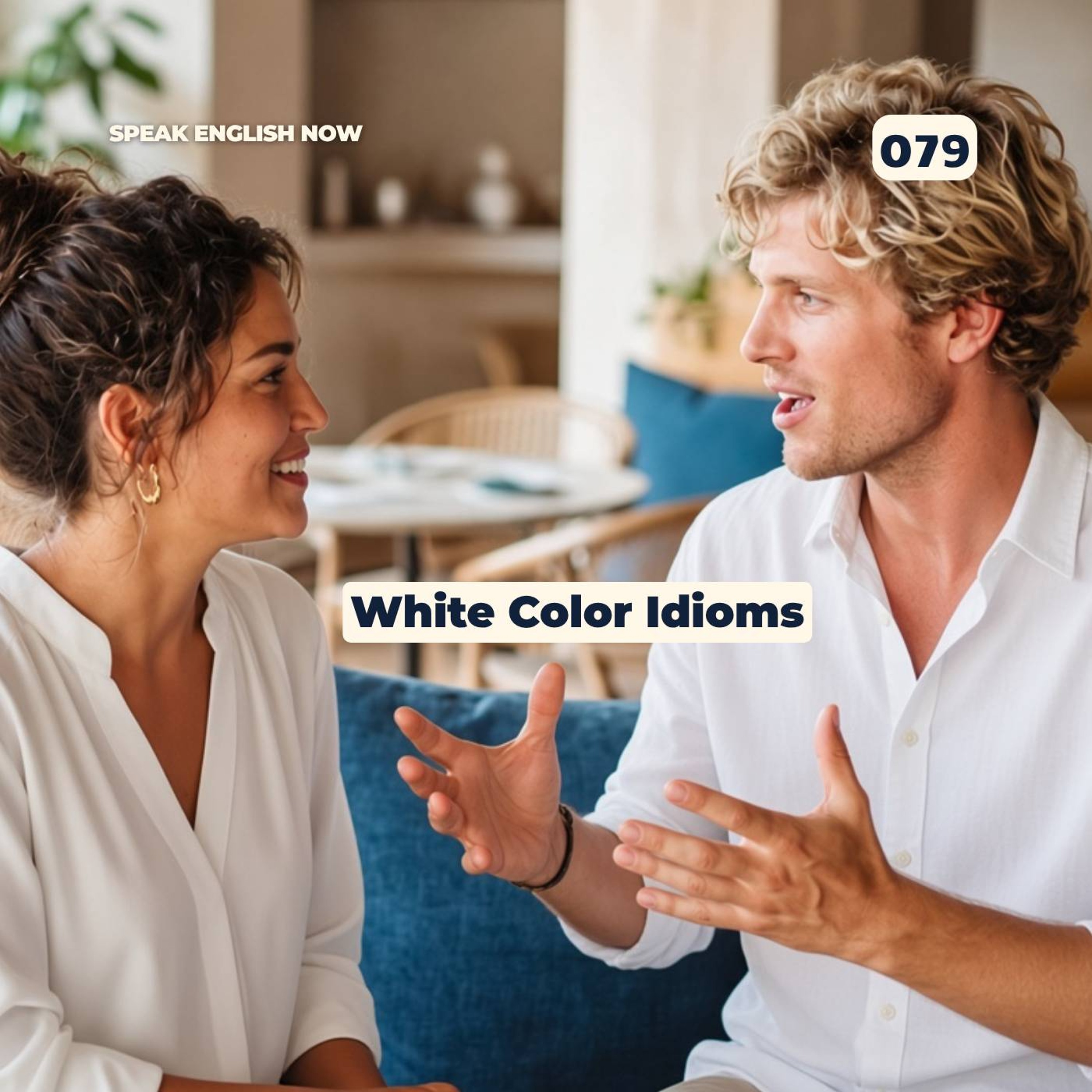 #079 Color idioms expressions in English (white) episode artwork