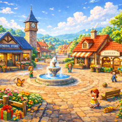 Bustling Town Theme - Playful Village Game Music