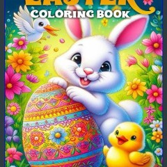 PDF [READ] ✨ Easter Coloring Book: 50 Very Easy To Color With Easter Bunnies, Eggs, Baskets And Mo