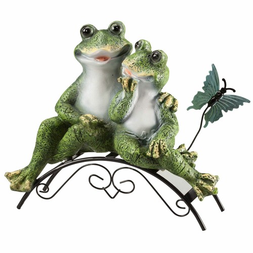Rotating Acrylic Ornament Featuring A Stack Of Vibrant Frogs In Pink, Green, And Yellow With Glossy Eyes And Intricate Glass Textures