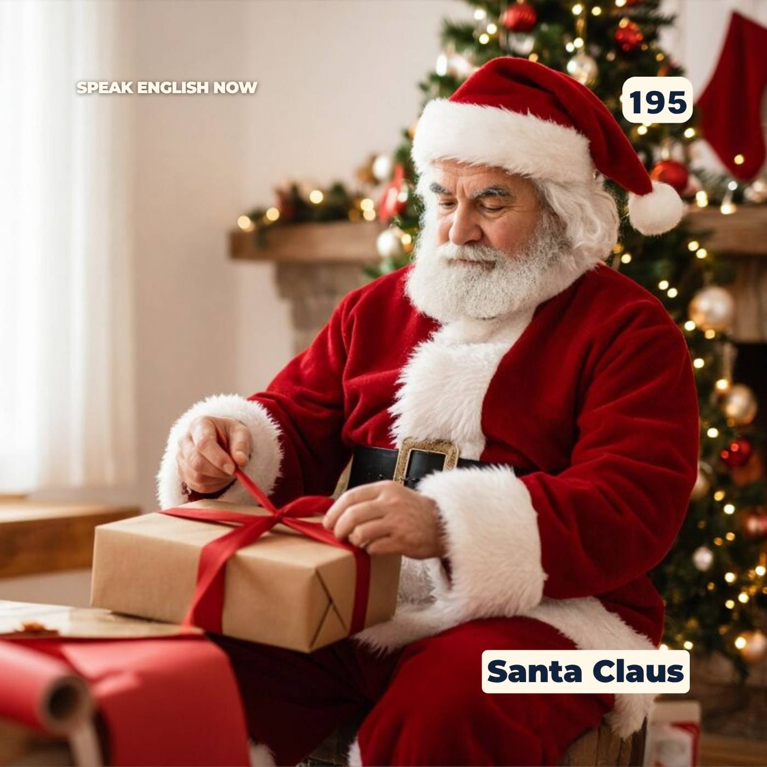 #195 Santa Claus - Fun Facts - ESL episode artwork