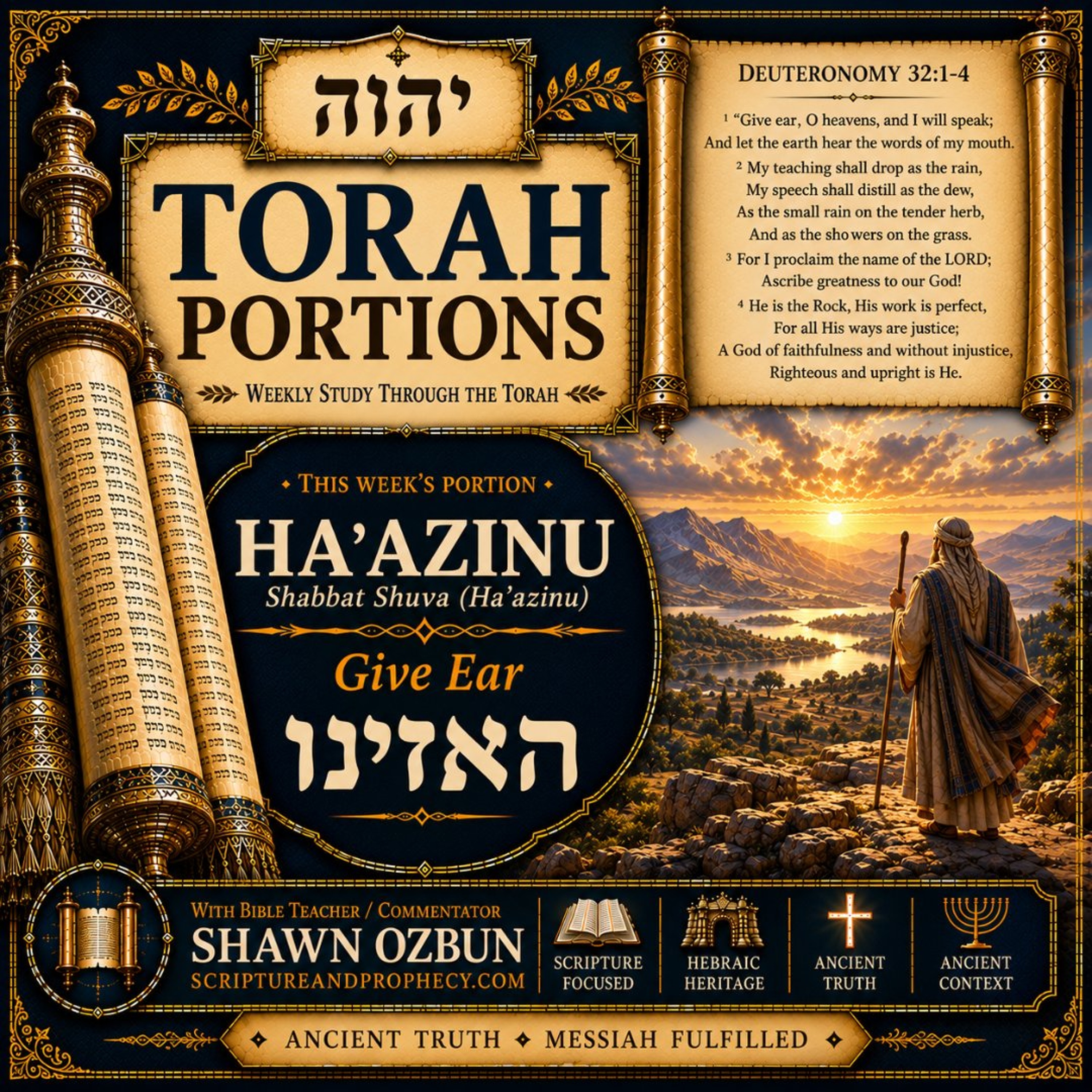 The Song of Moses, a Prophetic Warning - Torah Portion - Ha’azinu: (Deuteronomy 32) episode artwork