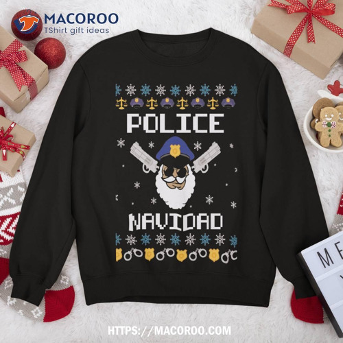 Stream Police Navidad Ugly Christmas Sweater Funny Policeman X mas