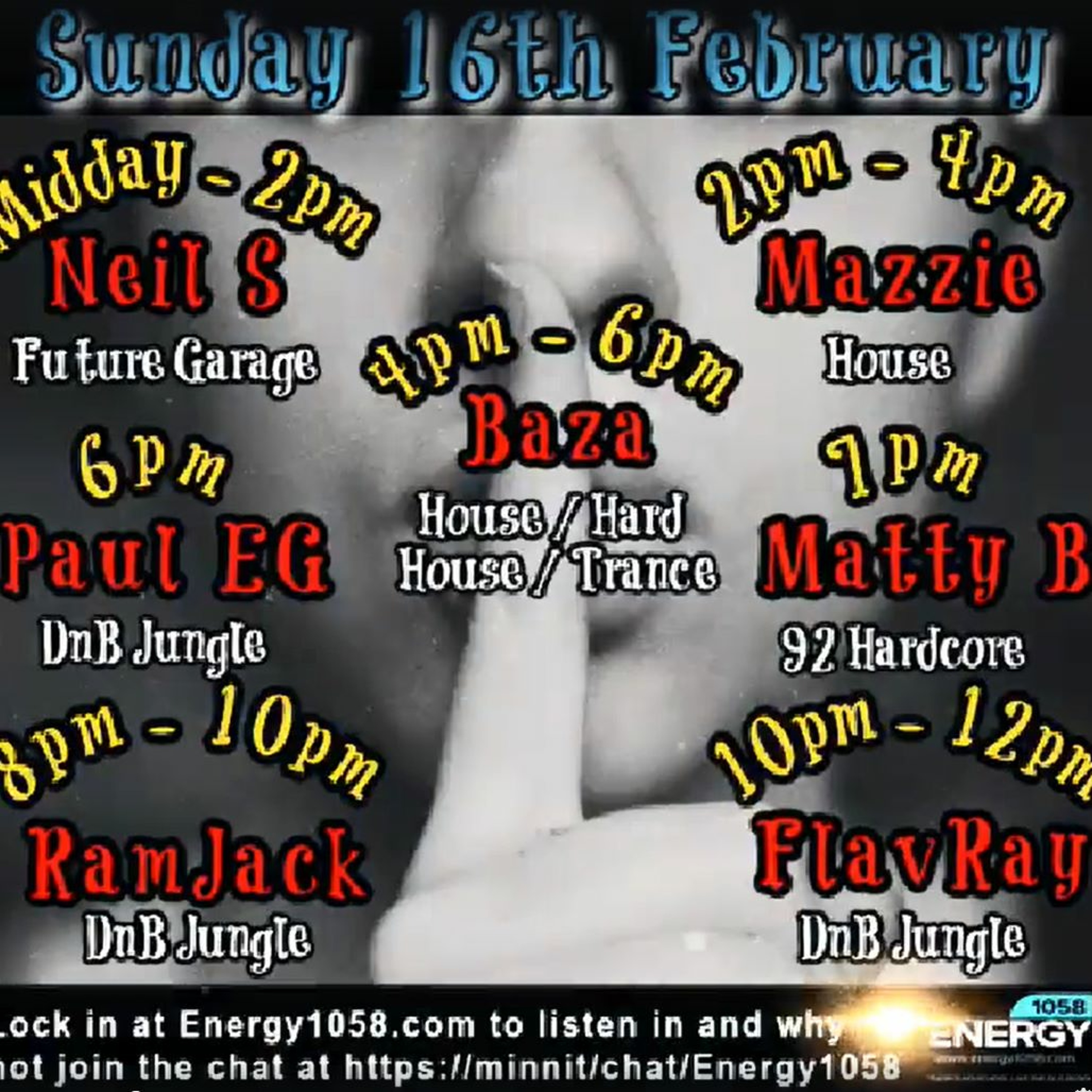 FLavRjay. Energy 1058 Jungle D'n'B Records Spun. 16-FEB-2020 episode artwork