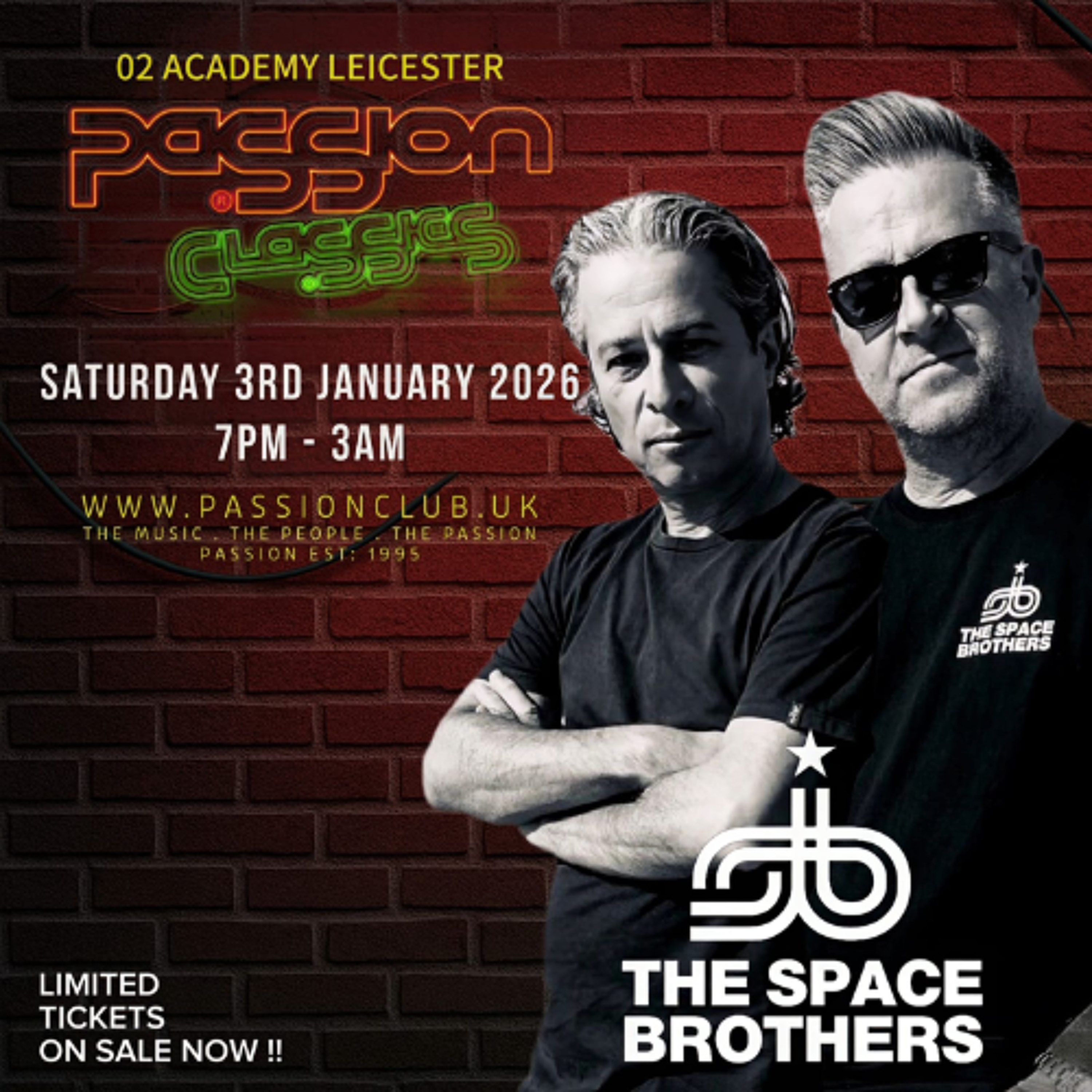 The Space Brothers. LIVE at PaSSion ClaSSics. Jan 3rd 2026. O2 Academy Leicester.